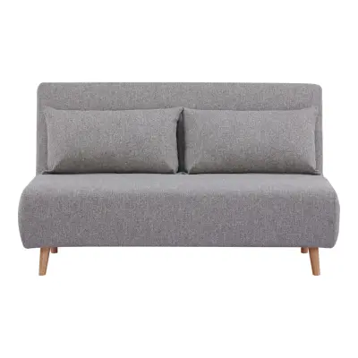 HOUSE NORDIC Marlow 2-sits bäddsoffa - grå polyester och naturträ