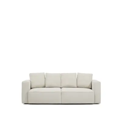 KAVE HOME Marela 3-personers bäddsoffa - beige chenille (B: 236 cm)