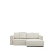 KAVE HOME Marela 3-sits bäddsoffa, med schäslong höger - beige chenille (B:236cm)