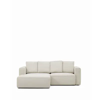 KAVE HOME Marela 3-sits bäddsoffa, med vänster schäslong - beige chenille (B:236cm)