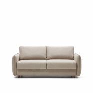 KAVE HOME Carlota bäddsoffa för 2 personer - beige chenille (140cm)