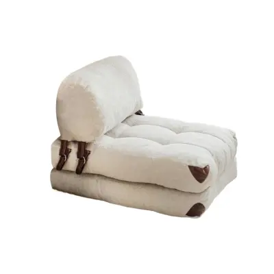 NORDVÄRK Fold Teddy - Cream 1-persons bäddsoffa