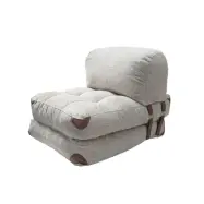 NORDVÄRK Fold Teddy - Grå 1-persons bäddsoffa