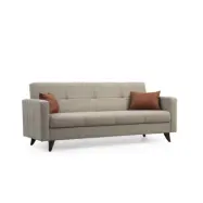 NORDVÄRK Polya - Beige 3-personers bäddsoffa