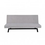 VENTURE DESIGN Bodil bäddsoffa - beige sammet och svart stål (180x60)