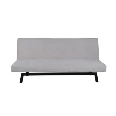 VENTURE DESIGN Bodil bäddsoffa - beige sammet och svart stål (180x60)