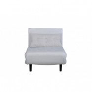 VENTURE DESIGN Vicky bäddsoffa, enkel - beige polyester och svart stål