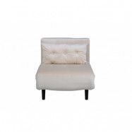 VENTURE DESIGN Vicky bäddsoffa, enkel - beige sammet och svart stål