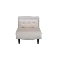 VENTURE DESIGN Vicky bäddsoffa, enkel - beige sammet och svart stål (190x73)