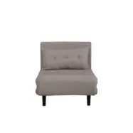 VENTURE DESIGN Vicky bäddsoffa, enkel - brun polyester och svart stål (190x73)