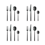 101 COPENHAGEN - Kogei bestickset, svart, 16-delars set –