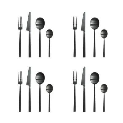 101 COPENHAGEN - Kogei bestickset, svart, 16-delars set –