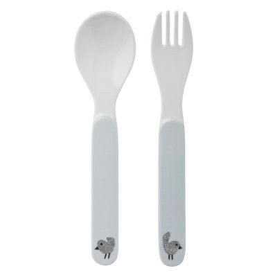 Bestick 2 st Noah 14 cm Blå