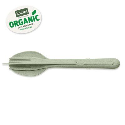 Bestickset KLIKK Koziol Organic 2-pack Grön
