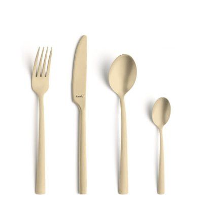 Bestickset Manille 16 delar Champagne matt