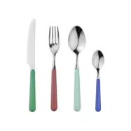 BROSTE COPENHAGEN Marstal bestick - rostfritt stål och flerfärgad plast (set om 8)