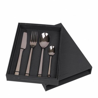 BROSTE Hune Ss bestickset - espresso titan