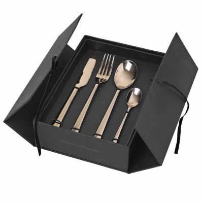 BROSTE Hune Ss bestickset - espresso titanium (16 delar)