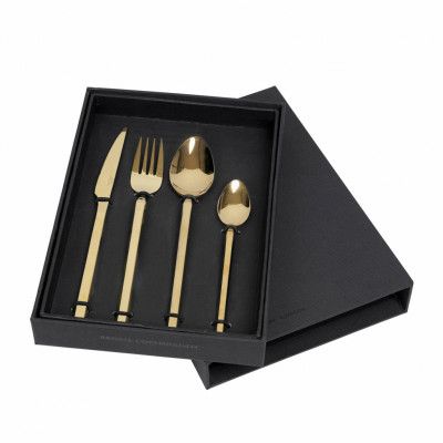 BROSTE Tvis Ss bestickset - roséguld titan (1 set, 4 delar)