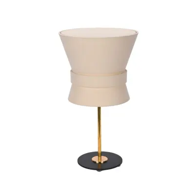Örsjö Belysning Bordslampa Bow Rå mässing Small Cream White