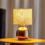 Agni bordslampa, brons, höjd 26 cm, keramik – Bloomingville - Vardagsrum - Lantlig / rustik - Med en ljuskälla
