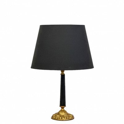 Alma lampfot, svart/mässing