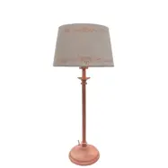 Anna bordlampa, rosa/vit