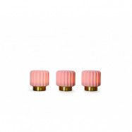 Atelier Pierre - Dentelles 9 Portable Bordslampa 3 pcs. Ø9 Strawberry/Gold