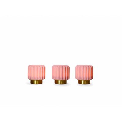 Atelier Pierre - Dentelles 9 Portable Bordslampa 3 pcs. Ø9 Strawberry/Gold