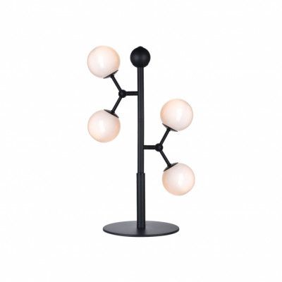Atom bordslampa, opal/svart