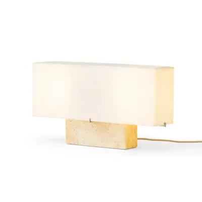 Audo Copenhagen - Nonna bordslampa, travertin-/sandfärgad, höjd 30 cmAudo