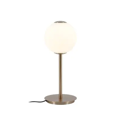 Audrey bordslampa, vit/mässing