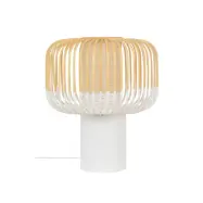 Bamboo L bordslampa, vit, höjd 40 cm, E27 - Forestier - Vardagsrum - Design - Bambu - Med en ljuskälla