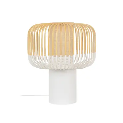 Bamboo L bordslampa, vit, höjd 40 cm, E27 - Forestier - Vardagsrum - Design - Bambu - Med en ljuskälla