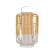 Bamboo Square L bordslampa, vit, höjd 65,5 cm - Forestier - Vardagsrum - Design - Bambu - Med en ljuskälla