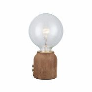 Base one bordslampa, mörkt trä