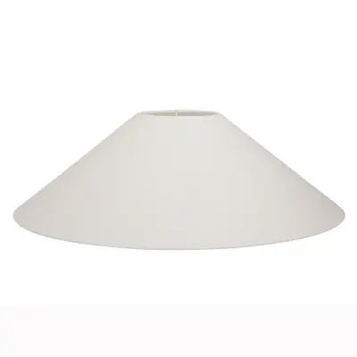 Basic flat lampskärm, vit 42cm