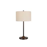 Belid Bordslampa Soft Ø34 linne vit/metallic bronze
