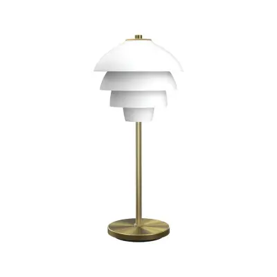 Belid - Valencia bordslampa, höjd 41 cm, vit/mässing, G9