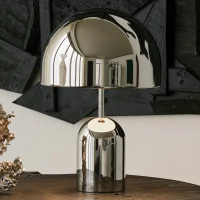 Bell bordslampa H42,5 silver Tom Dixon - Vardagsrum - Design - Metall - Med lampskärm
