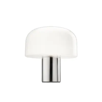 BELLHOP glass bordslampa, Bright Aluminium