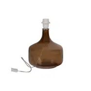 BEPUREHOME Collection bordslampa, handbl&aring;st - brunt glas