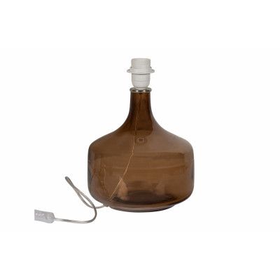 BEPUREHOME Collection bordslampa, handblåst - brunt glas