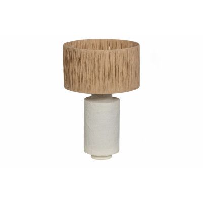 BEPUREHOME Spetsig bordslampa - naturlig bast och metall