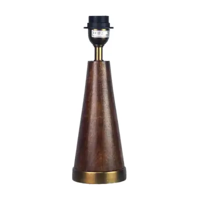 BERGO Lampskärmar Runa Dark Oak lampfot, Antique Brass small