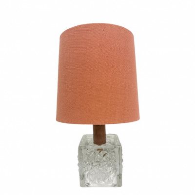 Bertil lampfot, glas/trä