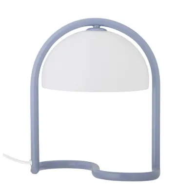 BLOOMINGVILLE Bordslampa med julgranskulor, blå, akryl