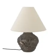 BLOOMINGVILLE Carolla bordslampa - beige tyg och brunt stengods