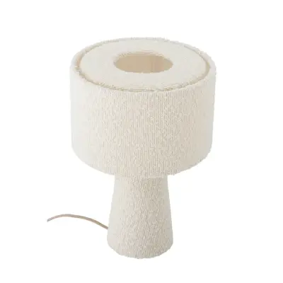 Bloomingville - Emmie bordslampa, polyester, bouclé-look –