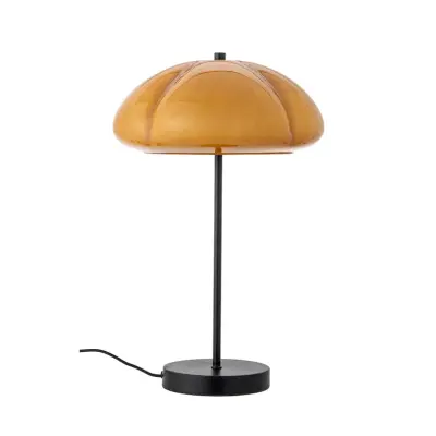 Bloomingville - Kinoko bordslampa, glas, gul